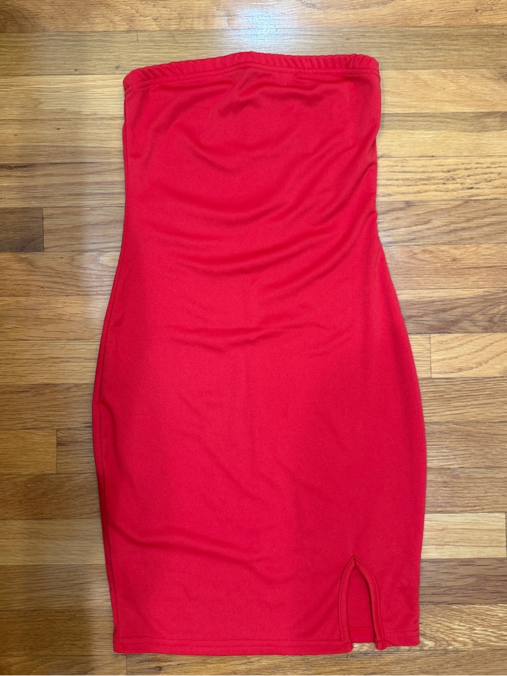 Strapless Red Bodycon Dress